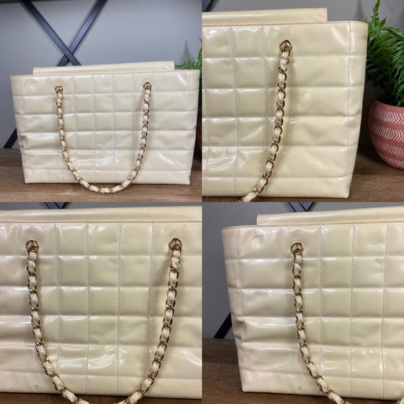 SOLD Chanel Chocolate Bar Patent Leather Tote - Picture 5 of 16